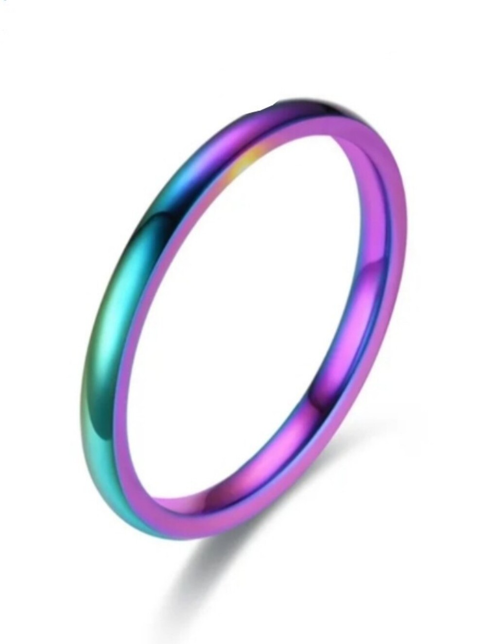 Stainless Steel Rainbow Tint Band NWT
